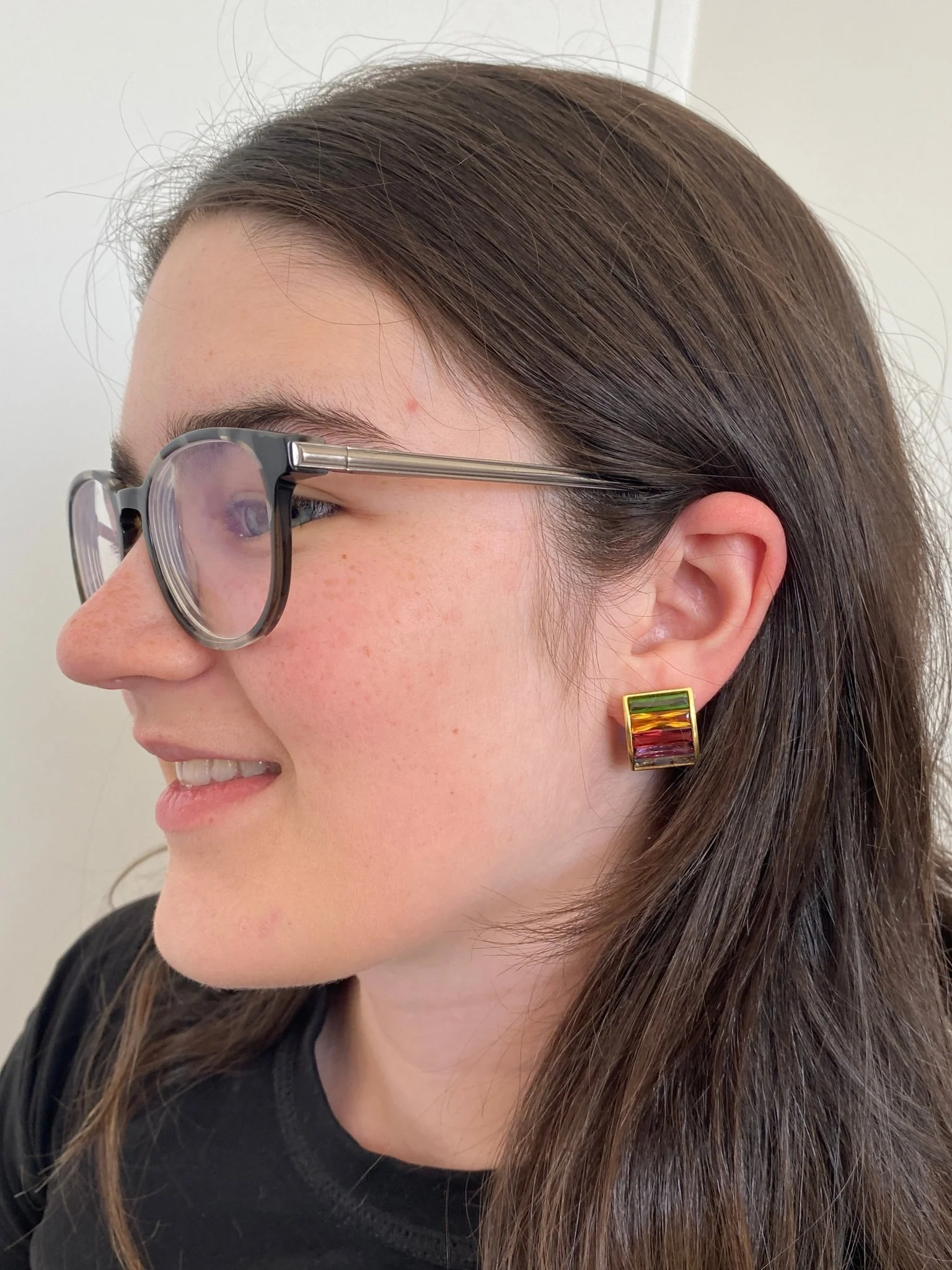 Multi-Stone Earrings, 1980s - Image 3