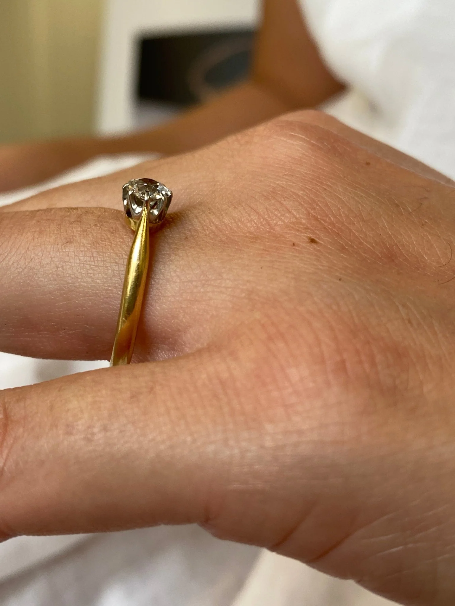 Antique Australian Solitaire Diamond Ring - Image 3