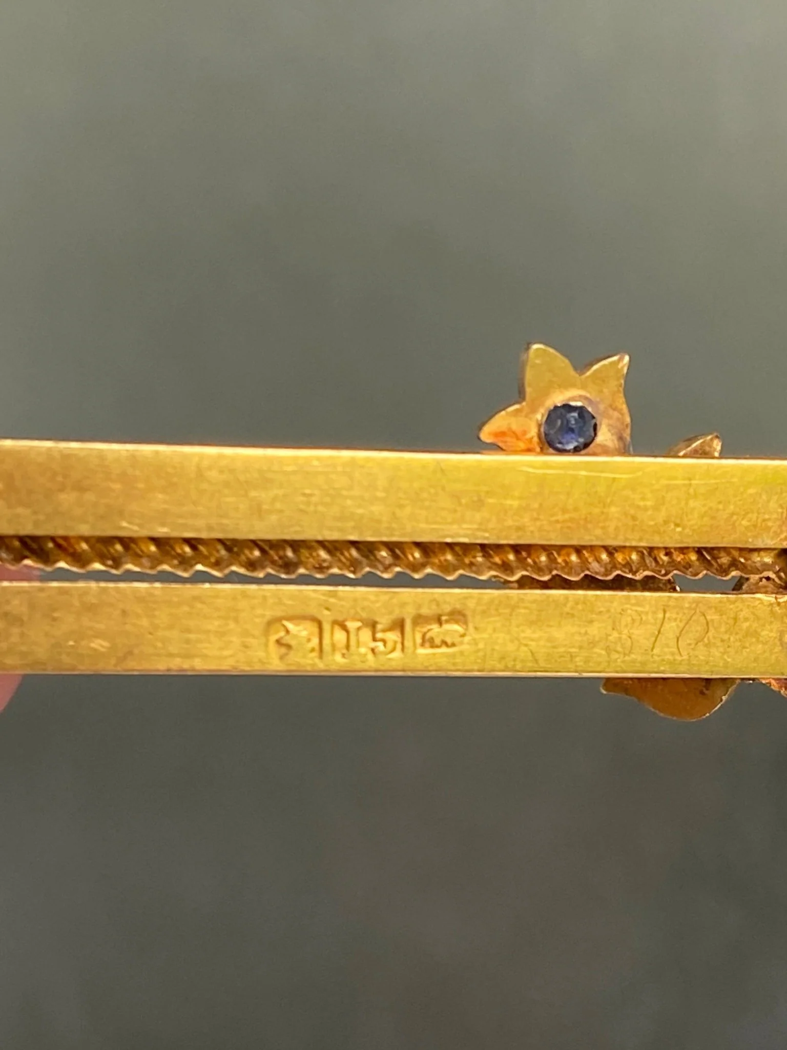 Antique Australian Sapphire & Pearl Bar Brooch, Willis & Sons - Image 3