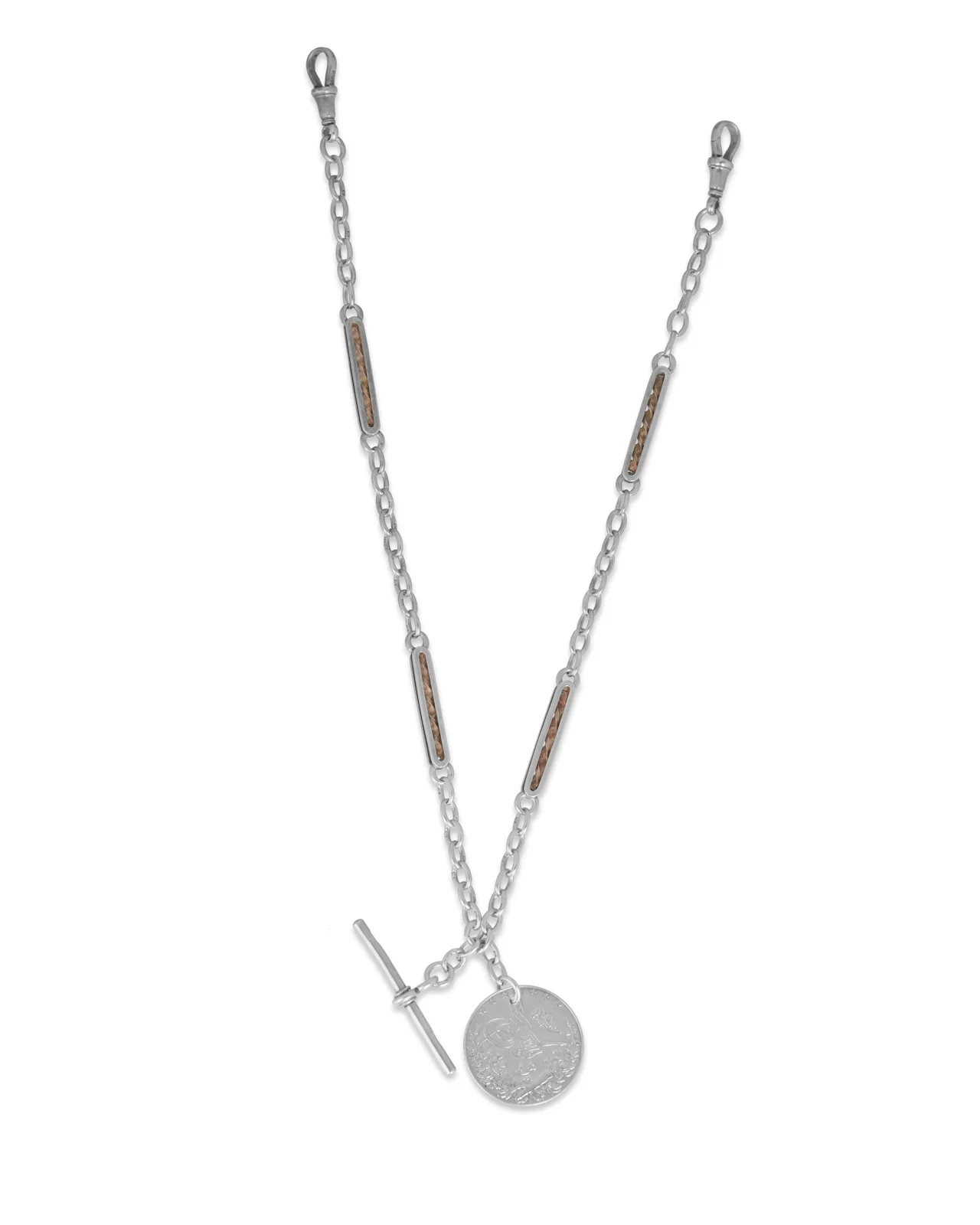 Antique Sterling Silver Watch Chain, circa 1910 - Image 3