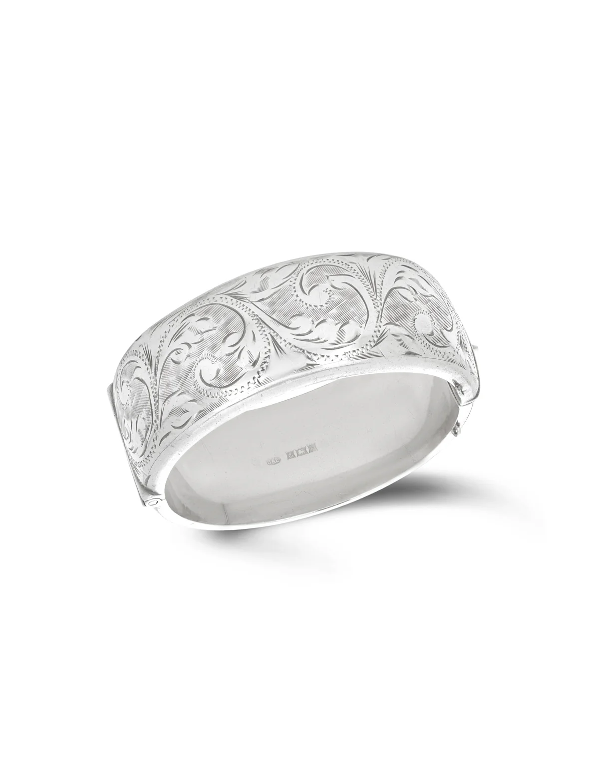 Vintage English Silver Bangle, 1970 - Image 4