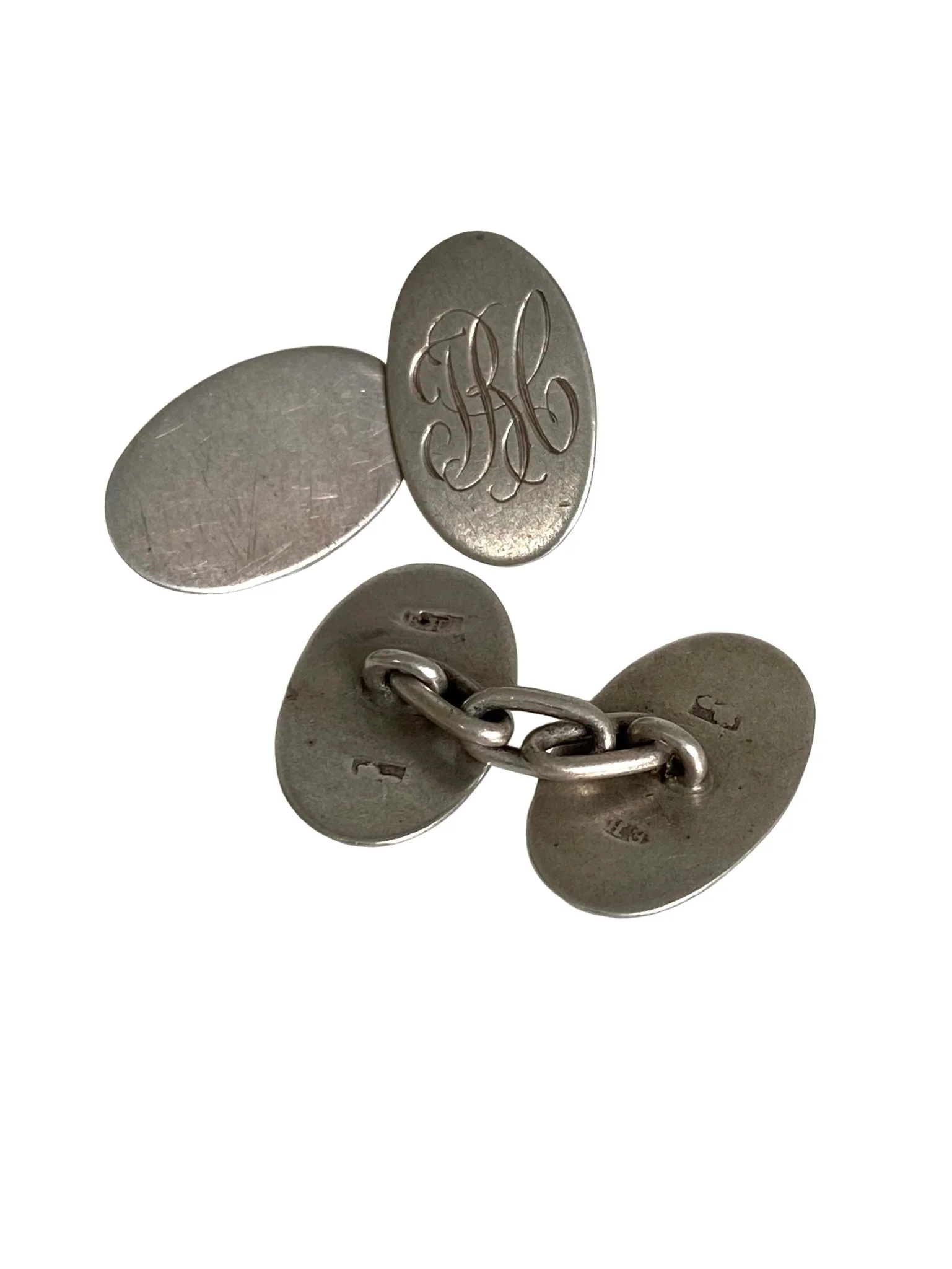 Antique Victorian Silver Cufflinks - Image 3