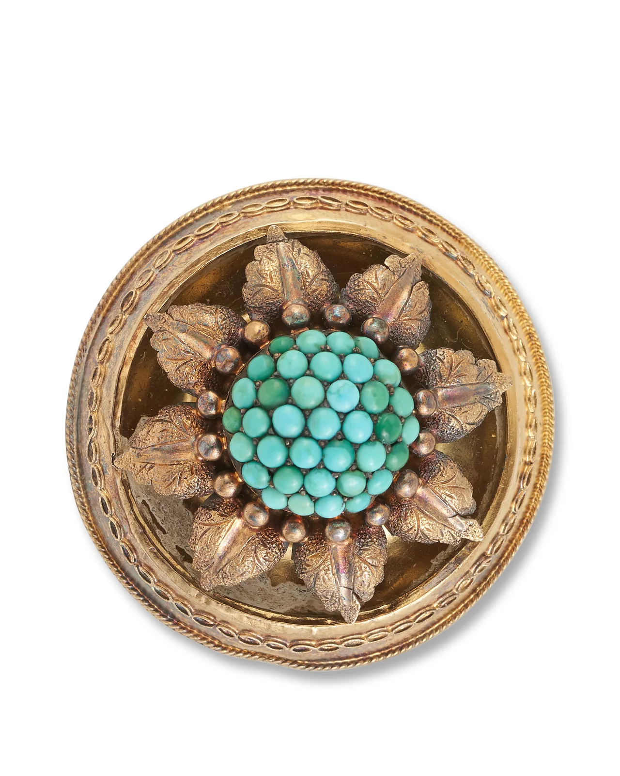 Antique Victorian Turquoise Brooch - Image 3