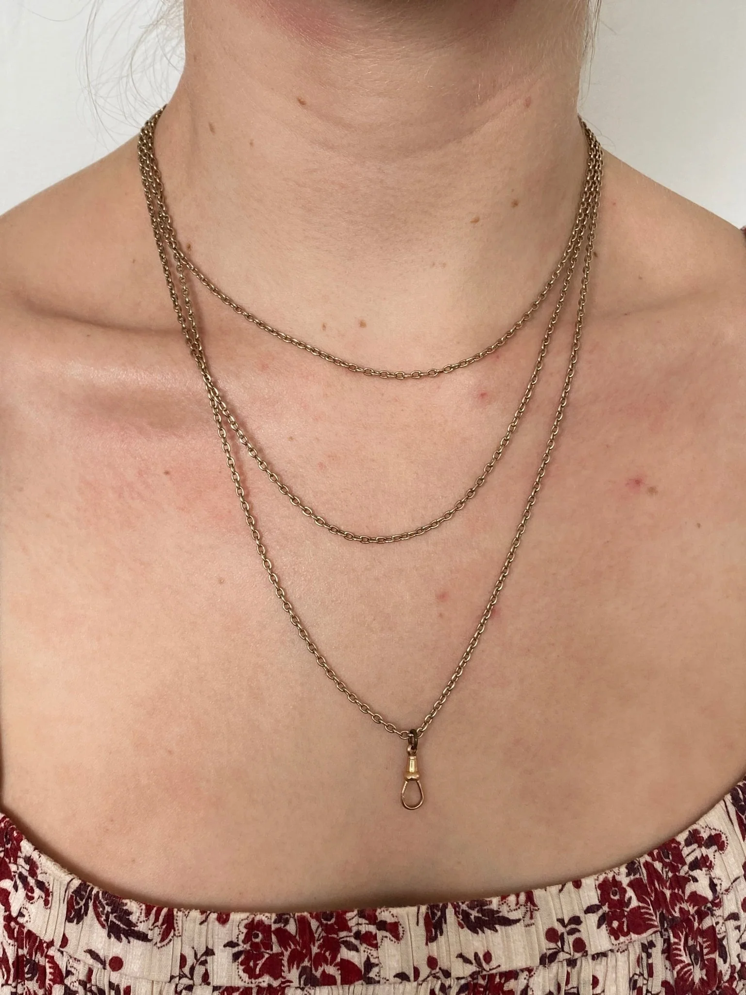 Antique Victorian Gold Guard Chain - Image 3