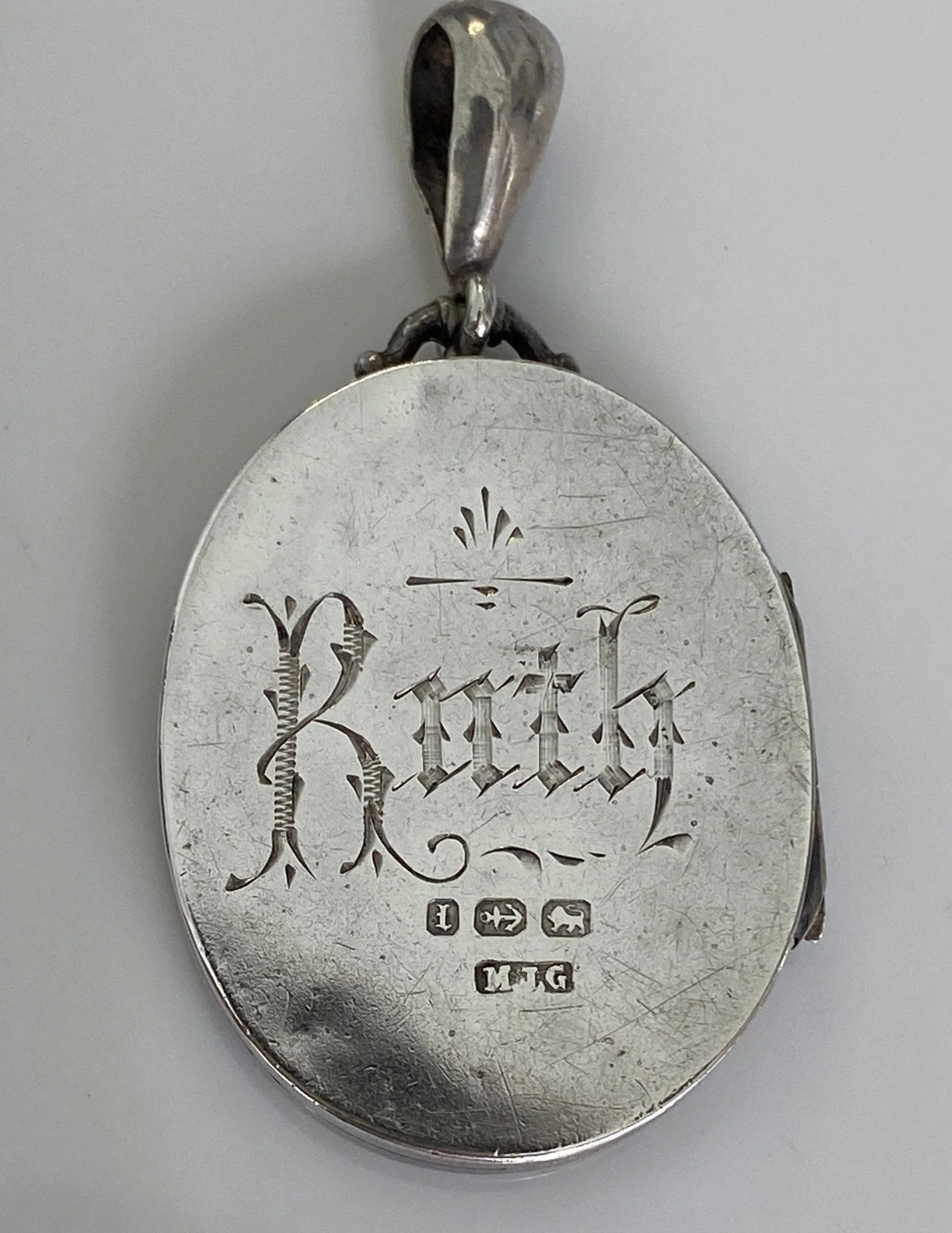 Antique Victorian Silver 'Ruth' Locket - Image 3