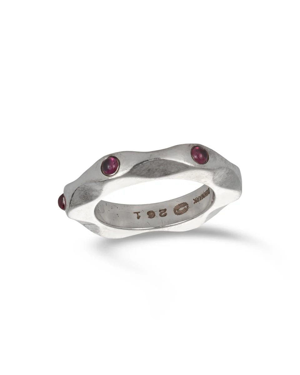 Silver & Garnet ‘Mirror’ Ring, Georg Jensen - Image 3