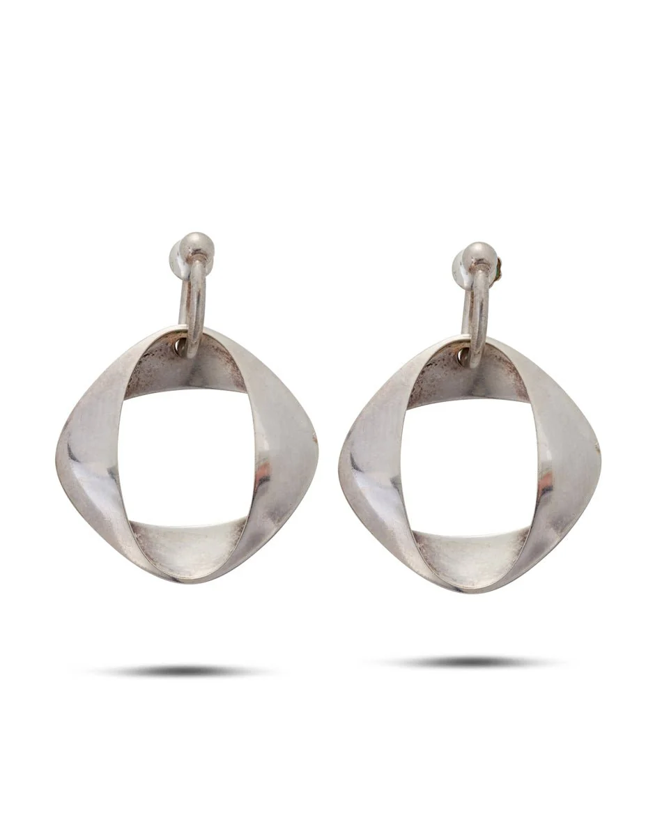 Vintage Silver Earrings, Georg Jensen - Image 3
