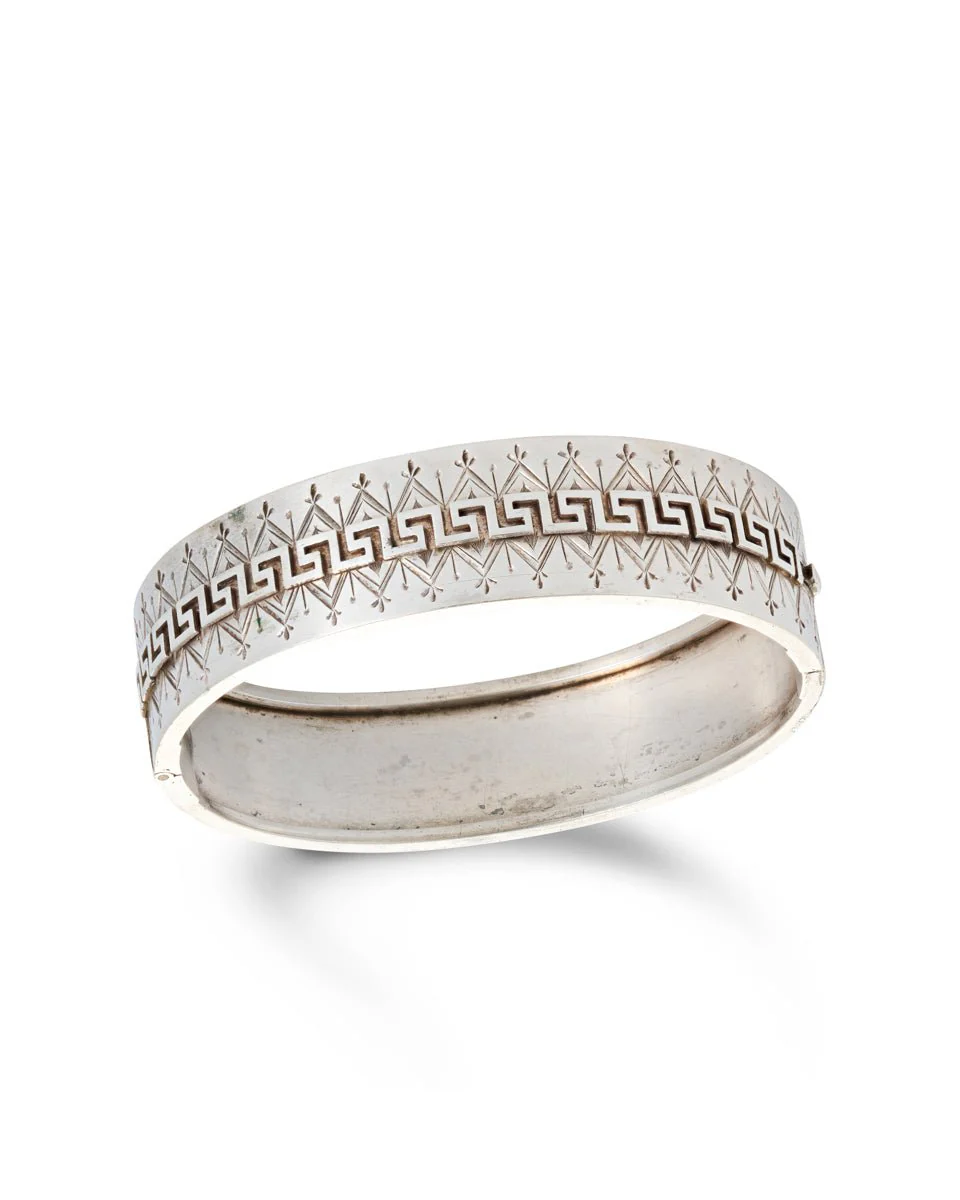 Antique Victorian Silver Bangle - Image 3