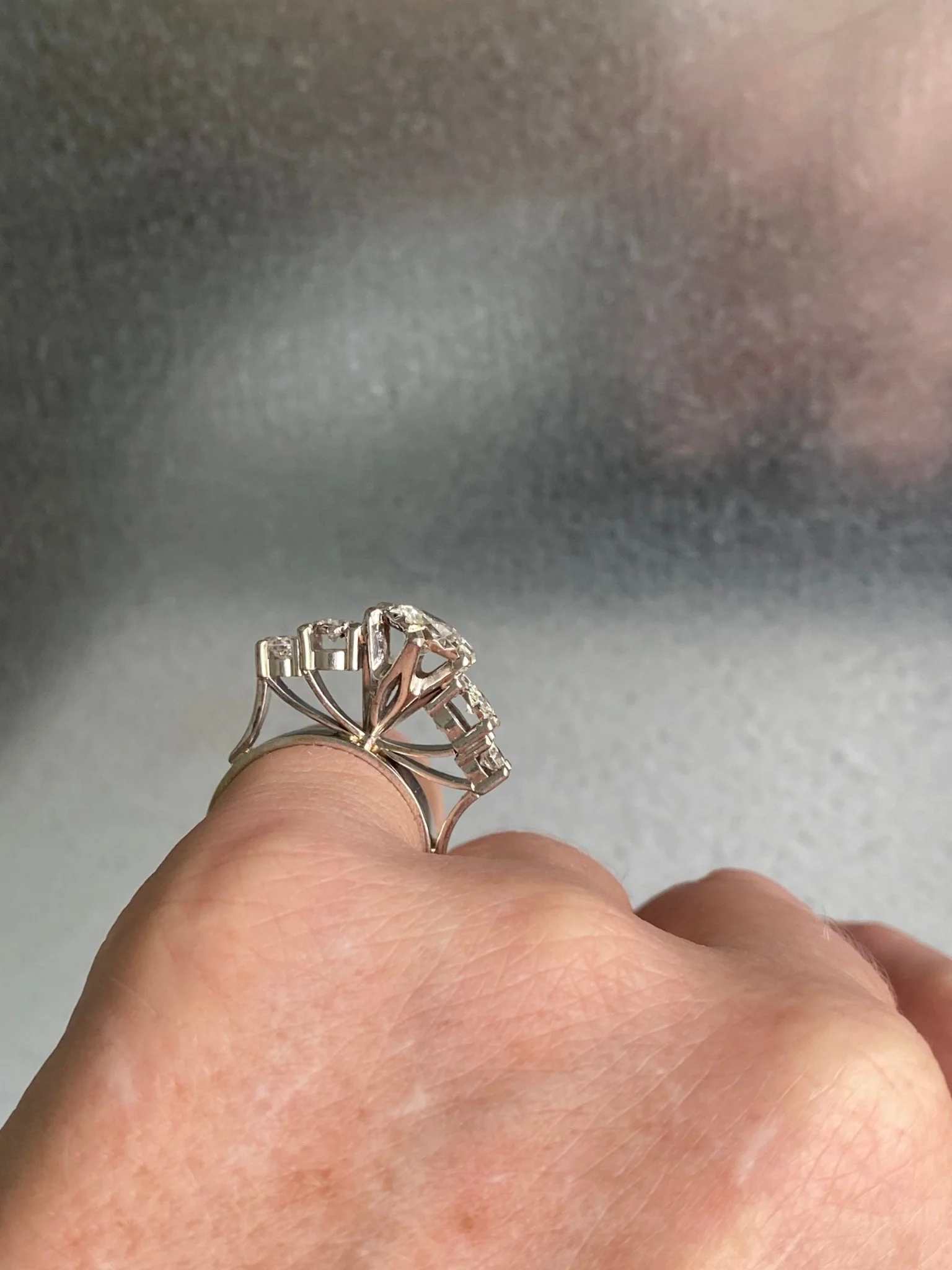 Diamond Cocktail Ring, 1960s - Image 4