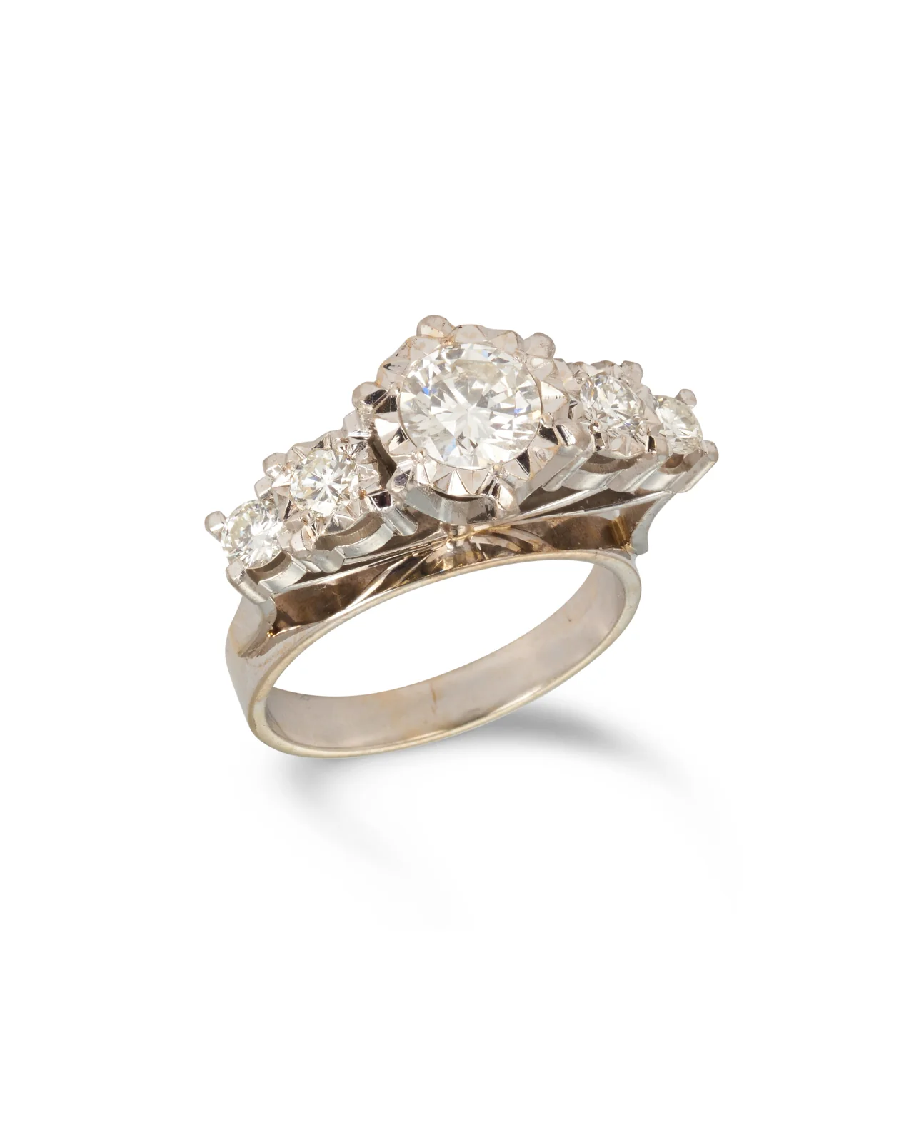 Diamond Cocktail Ring, 1960s - Image 7