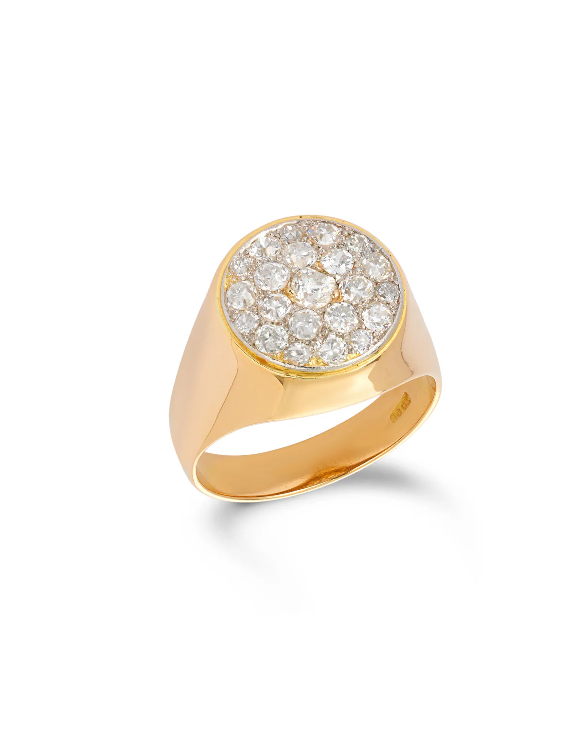 Mid-Century Diamond Cluster Ring - Image 5