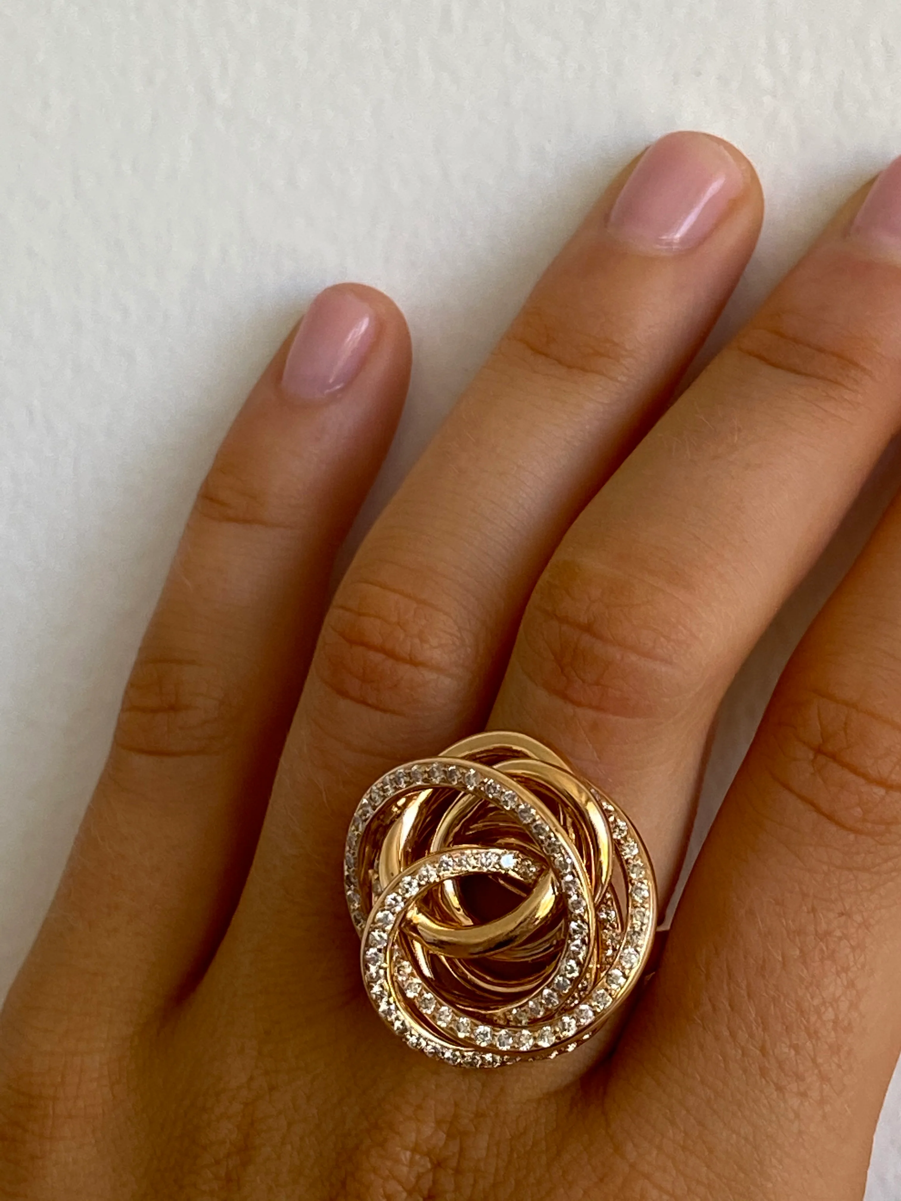 Gold & Diamond Cocktail Ring - Image 3