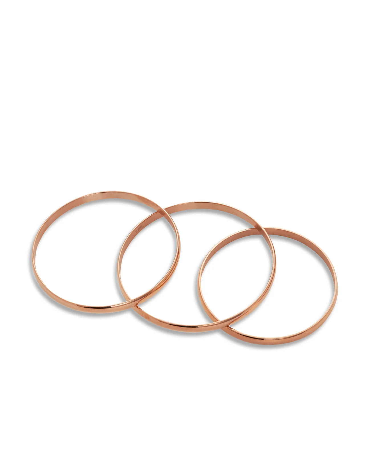 Gold over Stainless Steel Comfit Fit Bangle - Image 3