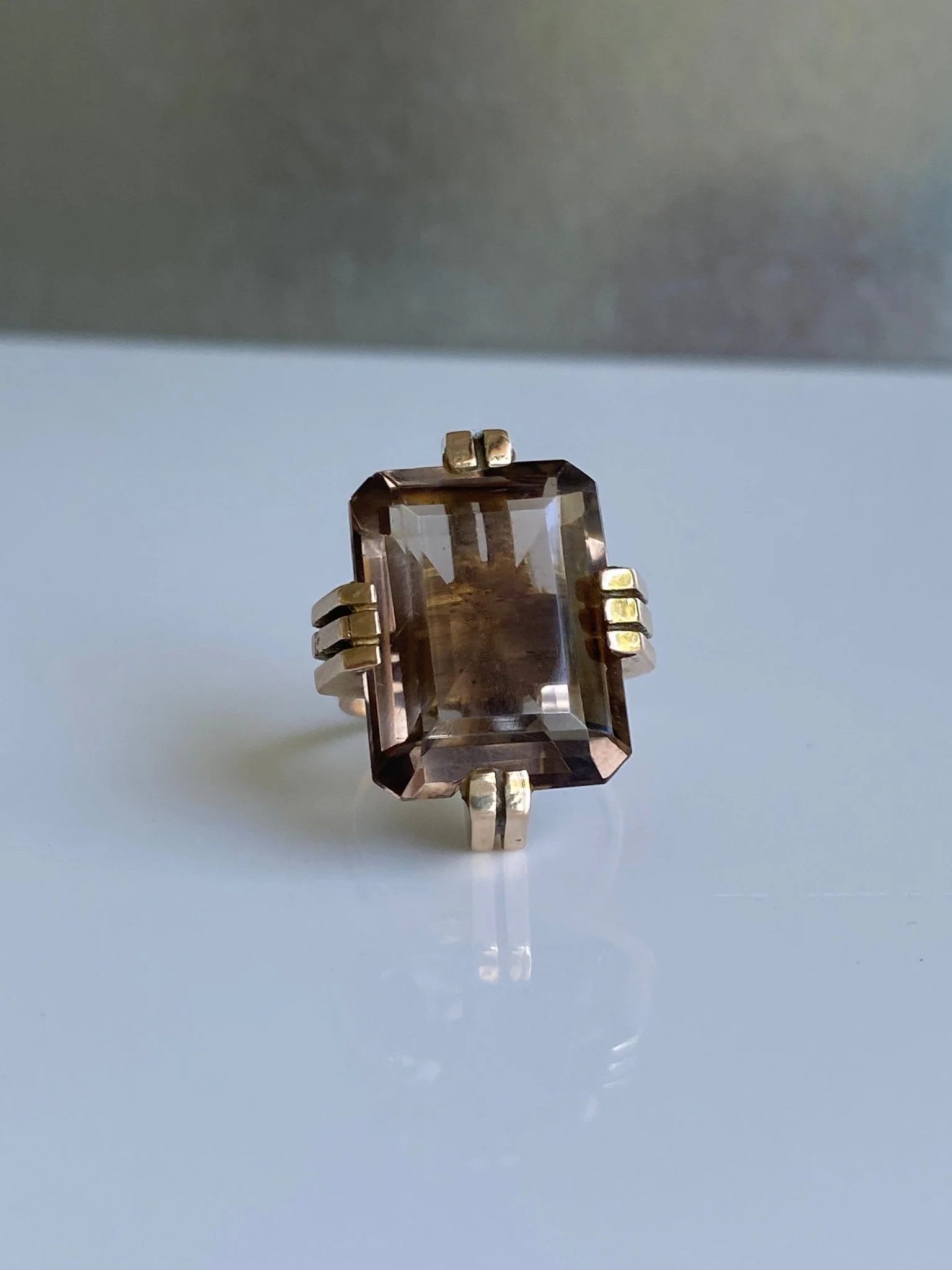 Smoky Quartz Cocktail Ring, 1960s - Image 5