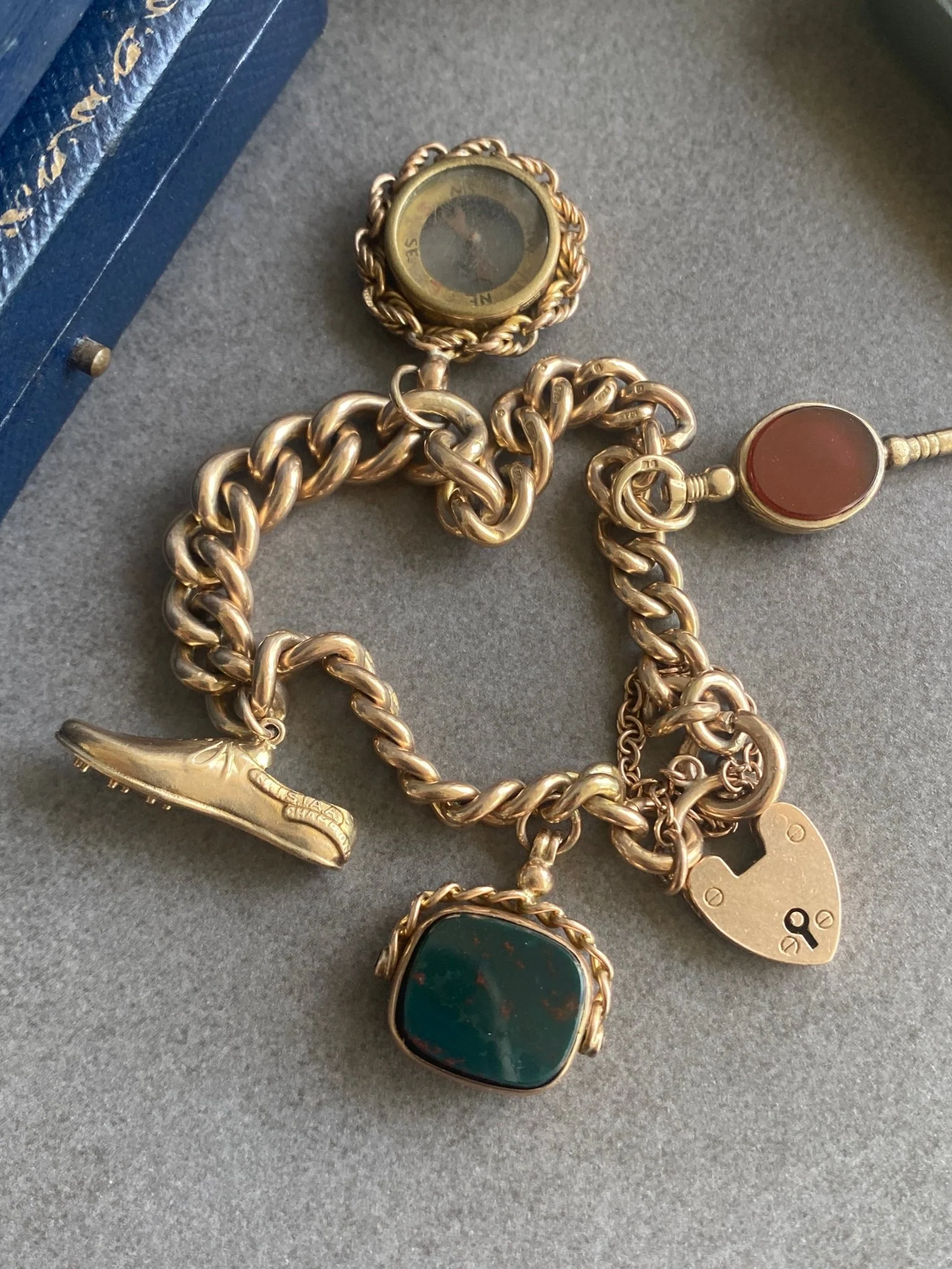 Antique Gold Charm Bracelet - Image 3