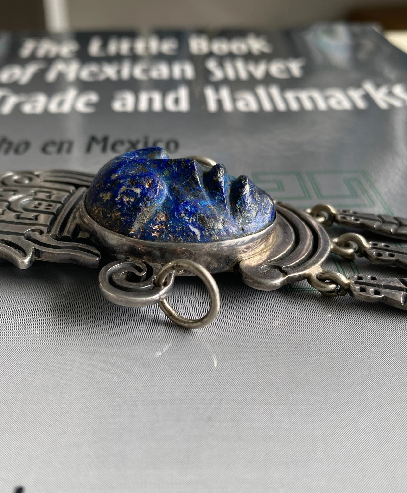 Vintage Mexican Silver Brooch, Hechden - Image 3