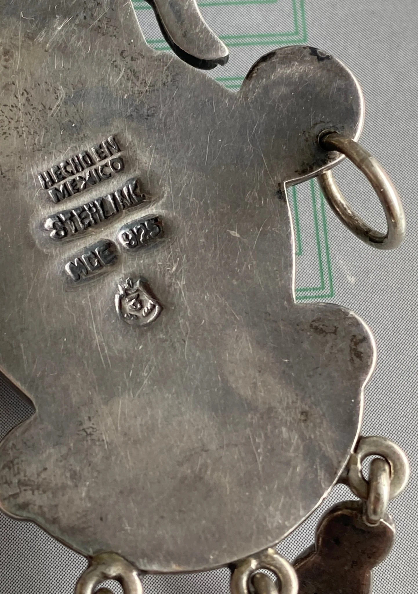 Vintage Mexican Silver Brooch, Hechden - Image 4