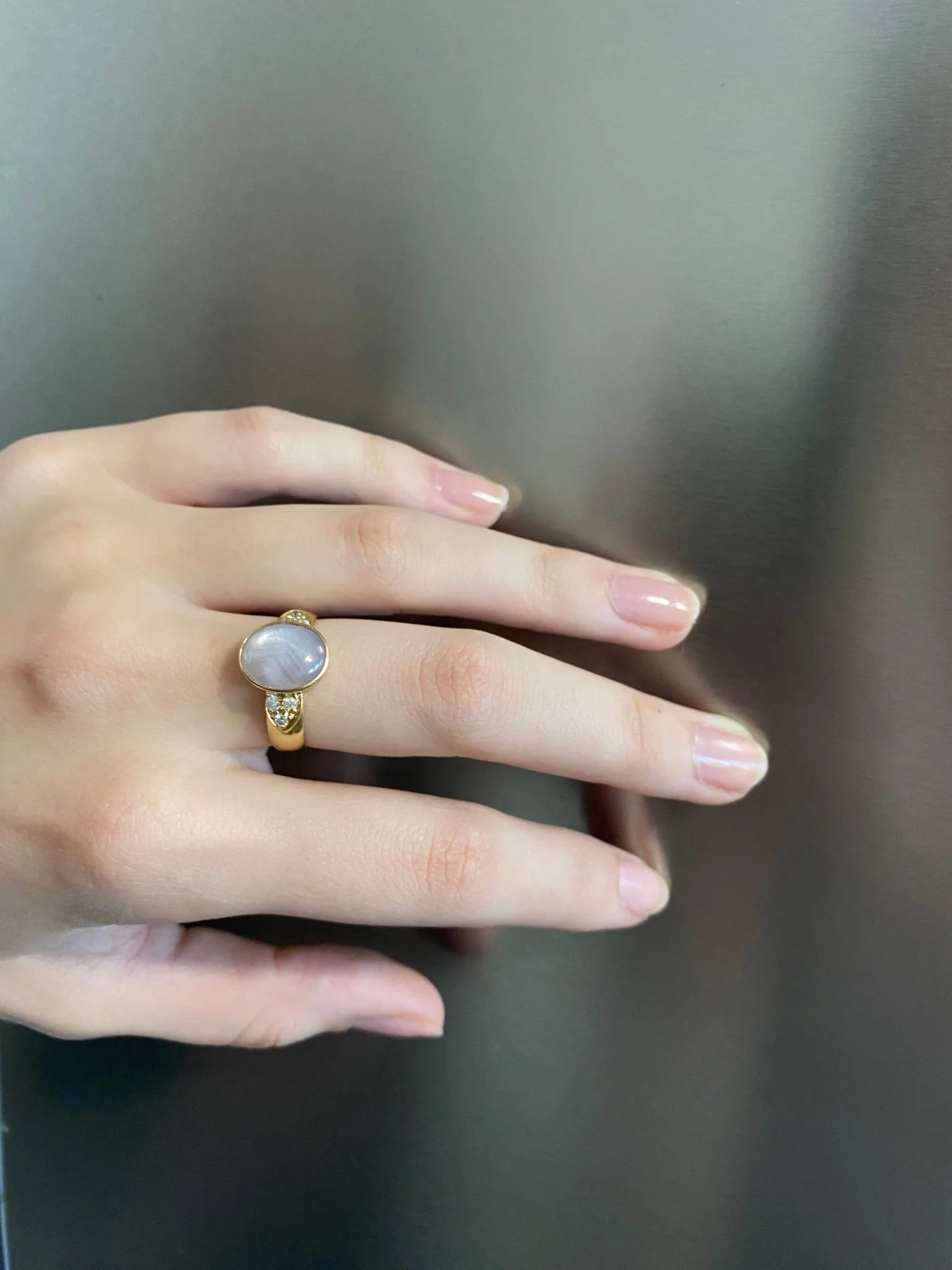 Vintage Star Sapphire & Diamond Ring - Image 3